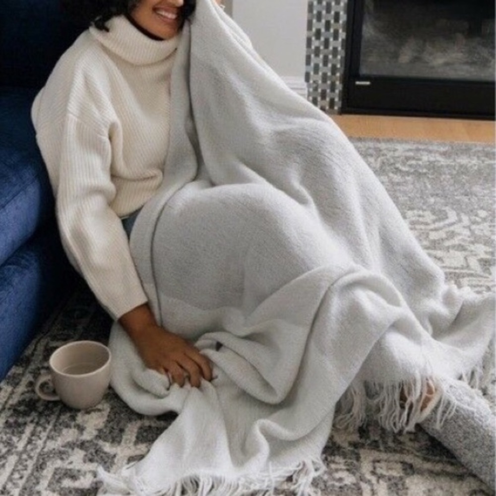 Mark & Graham Colorblock Blanket Throw - Picture 3 of 6